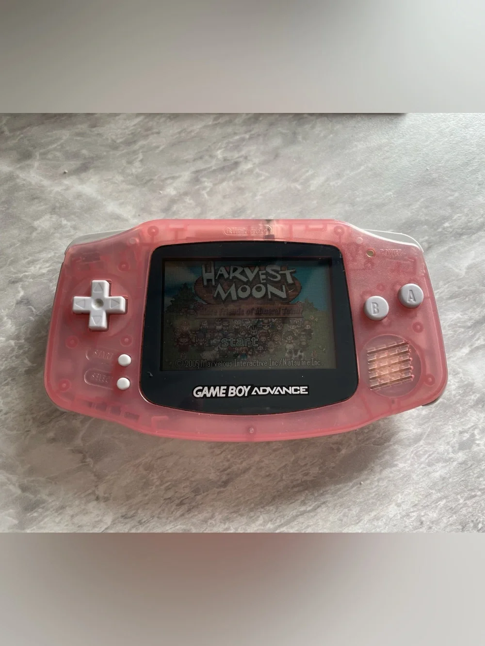 Nintendo Game Boy Advance - Transparent Pink Handheld